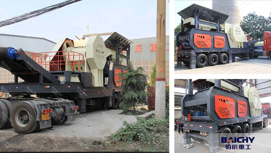 Complete Set Quarry Granite Stone Crusher Plant, Portable Mining Limestone Gravel Concrete Jaw Crusher and Screening